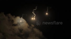 Israeli army launches illumination flares over Gaza City