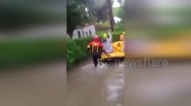 Italy: Italian Firefighters Conduct Dramatic Rescues During Friuli Venezia Giulia Floods