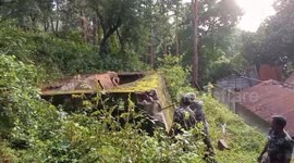 Wild elephant falls into water tank, officials smashes structure to save stranded animal