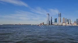9/11 Memorial Tribute in Harbor in New York, USA