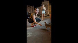 Little dog turns from calm to playful barking in Odessa, Ukraine