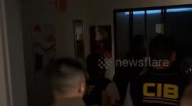 Moment police arrest Chinese ringleader and Thais linked to investment scam