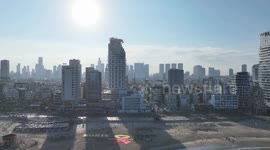 Israel: Tel Aviv beach artwork sends anti-war Nobel Prize message to Trump