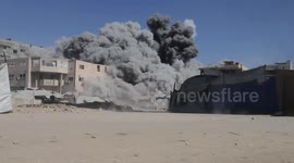 MOMENT - Israeli airstrike hits building in Gaza’s Al-Nasr neighborhood