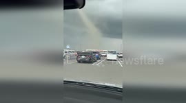 Terrifying Tornado Rips Through Kisarazu Parking Lot, Japan!