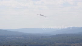 US military planes perform September 11 tribute over Pennsylvania