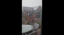 Torrential showers and thunderstorm in England, UK