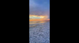 Serene seaside sunset at Nokomis Beach in Florida, USA