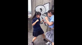 Kickboxing practice in Chiba Prefecture, Japan
