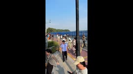 Powerful Qiantang River “Ghost King Tide” wave crashes over barrier in Zhejiang, China