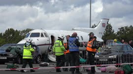 Major Incident Exercise: Plane Crash Scenario Unfolds At The National Exhibition Centre Near Birmingham, UK