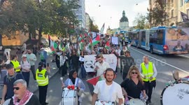 Pro-Palestine protest held in Stockholm, Sweden