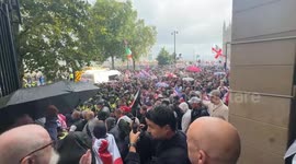 Police, protesters clash at London demonstration urged by far-right activist Tommy Robinson