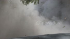 MOMENT - Israeli airstrike destroys building in Gaza, killing four