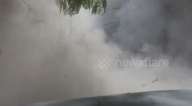 MOMENT - Israeli airstrike destroys building in Gaza, killing four