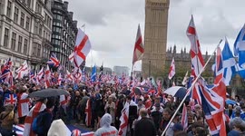 Tens of Thousands Join Nationalist Anti-Immigration Protest Called by Tommy Robinson. Westminster, London, UK 13th September 2025