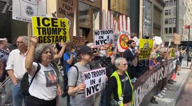 US: Protesters gather in New York to protest against President Trump