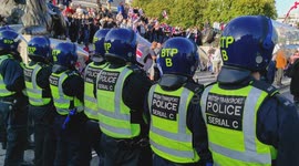 Nationalist Anti-Immigration Protesters Chant
