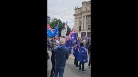 Tense anti-immigration march and counter-protest in Melbourne, Australia