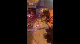 People honor Charlie Kirk at U.S. Embassy, Madrid, Spain