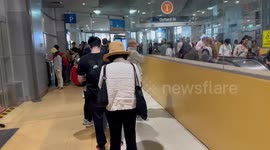 Queues as people head to Bondi Beach in Sydney, Australia
