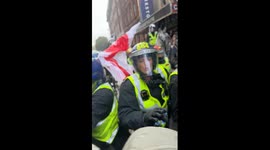 “It was kicking off again — police were trying to charge the protesters in the rain,” they said. “It all felt really hostile. People weren’t backing down, and the weather just made worse