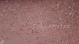 This video captures the full magnitude of the storm in Tiana, with intense rainfall and hail battering the area