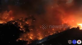 Three injured as large fire erupts in Philippine capital Manila