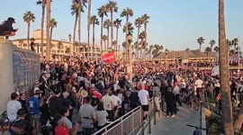 US: Thousands Gather for Vigil for Charlie Kirk in Huntington Beach, California