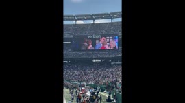 Tribute to Charlie Kirk at MetLife Stadium in East Rutherford, New Jersey, USA