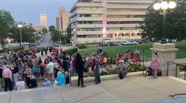 Candlelight tribute for Charlie Kirk in Little Rock, USA