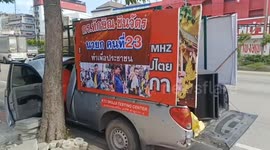Supporters of jailed ex Man City owner protest at prison in Bangkok