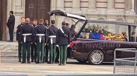 Duchess of Kent's Coffin Arrives at Westminster Cathedral for Overnight Vigil