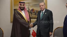 President Erdogan meets Crown Prince of Saudi Arabia on sidelines of OIC-Arab League Summit in Doha