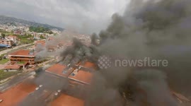 Drone footage captures Nepal’s ministerial quarters in flames amid political unrest