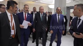 Turkish president meets Egyptian, Qatari counterparts during Arab-Islamic Summit in Doha