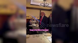 Protesters disrupt Trump dinner in DC
