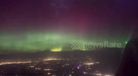 Northern lights dazzle passengers on NYC flight