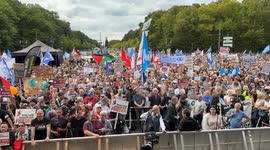 Germany: Berlin sees Gaza war protest at Brandenburg Gate