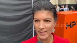 Germany: Sahra Wagenknecht at Gaza protest