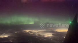 Northern lights spotted from flight over USA