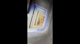 Rescuers save cat from ventilation shaft in Moscow, Russia