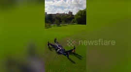 'World's largest photo' of Epstein and Trump unveiled outside Windsor Castle