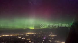 US: Northern Lights Seen From Airplane Crossing Country