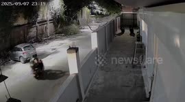 Wall collapses burying four cars outside mill in India