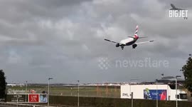 Flights forced to abort landings at Heathrow due to strong winds