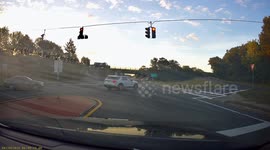 Police Car Crashes on a Chase