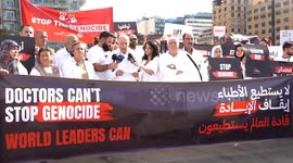 Lebanon: Lebanese doctors in Beirut urge action to halt Israeli attacks on Gaza