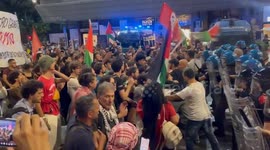 Police clash with pro-Palestinian demonstrators in Milan