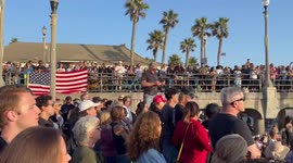 US: Hundreds Gather At Huntington Beach Pier To Mourn Charlie Kirk